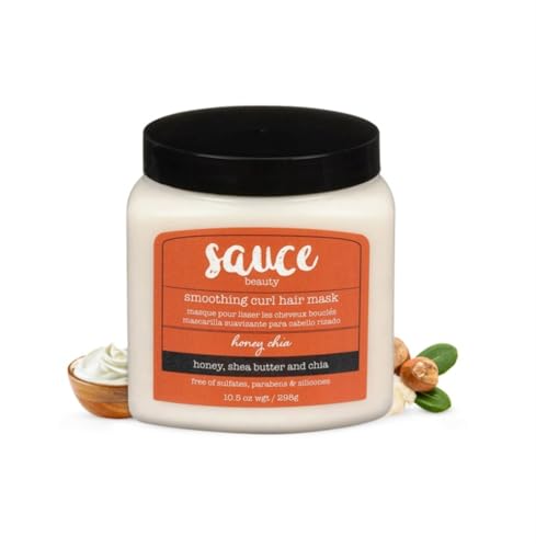 SAUCE BEAUTY Hair Mask, Honey Chia Smoothing Curl Mask for Dry Hair (10.5 Fl Oz) Hydrating, Anti Frizz Softener with Shea Butter, Honey & Chia for Naturally Curly, Wavy & Coily Hair Care