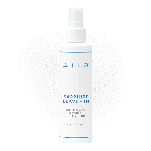 AIIR Sapphire Leave In Conditioner - Lightweight Moisturizing Detangler, Hydrate Dry Damaged Hair, Tame Frizz & Flyaways, Heat Protectant Spray for Blowouts and Thermal Styling, 6 oz