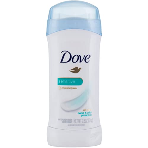 Dove Invisible Solid Antiperspirant Deodorant Stick for Women, Sensitive, For All Day Underarm Sweat & Odor Protection 2.6 oz