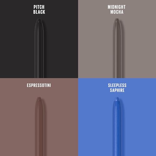 Maybelline Tattoo Studio Automatic Gel Pencil Waterproof Eyeliner, Blendable, Smudge Resistant, Matte Eyeliner For Up To 36HR Wear, Pitch Black (Smokey Black), Packaging May Vary