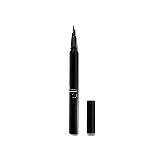 e.l.f., H2O Proof Eyeliner Pen, Long Lasting, Smooth, Bold, Liquid Formula, Enhances, Defines, Creates Thin or Thick Lines, Jet Black, Felt Tip Applicator, 0.02 Fl Oz