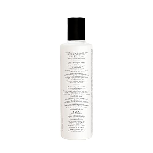 SEEN Shampoo, Fragrance Free - Non-Comedogenic & Sulfate-Free Hair Shampoo- Dermatologist-Developed - Safe for Sensitive, Eczema & Acne Prone Skin