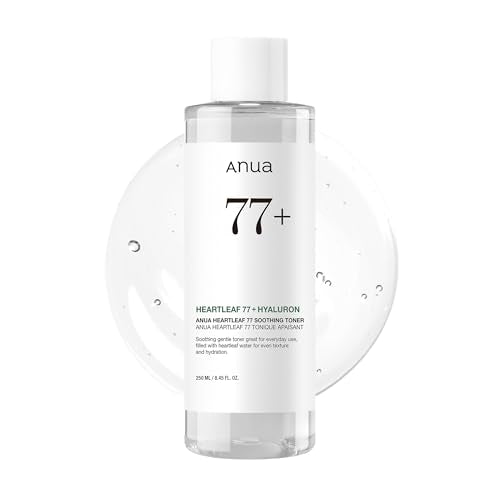 Anua Heartleaf 77 Soothing Toner I pH 5.5 Trouble Care, Calming Skin, Refreshing, Hydrating, Purifying, Cruelty Free, Vegan,(250ml / 8.45 fl.oz.)