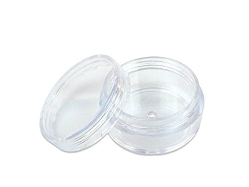 (Quantity: 100 Pieces) Beauticom 10 G/10 Ml High Quality Clear Lid Plastic Cosmetic Lip Balm Lip Gloss Cream Lotion Eyeshadow Container Jars