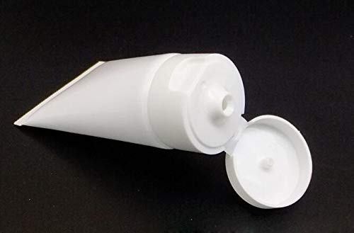 QUUPY 24PCS 20ML/0.68oz Empty Refillable Cosmetic Squeeze Tube Bottle Containers Jars Pot With Flip Cap For Makeup Shampoo Facial Cleanser Body Cream Shower Gel Liquids Lip Gloss(White)