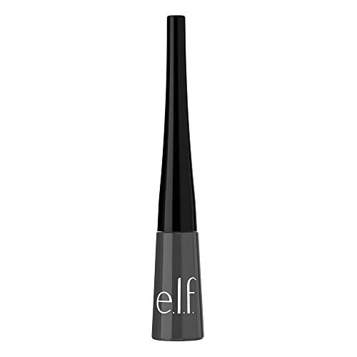 e.l.f. Liquid Eyeliner, High-pigment Liquid Eyeliner With Extra-Fine Brush Tip, Easy Glide Smudge-proof Formula, Charcoal
