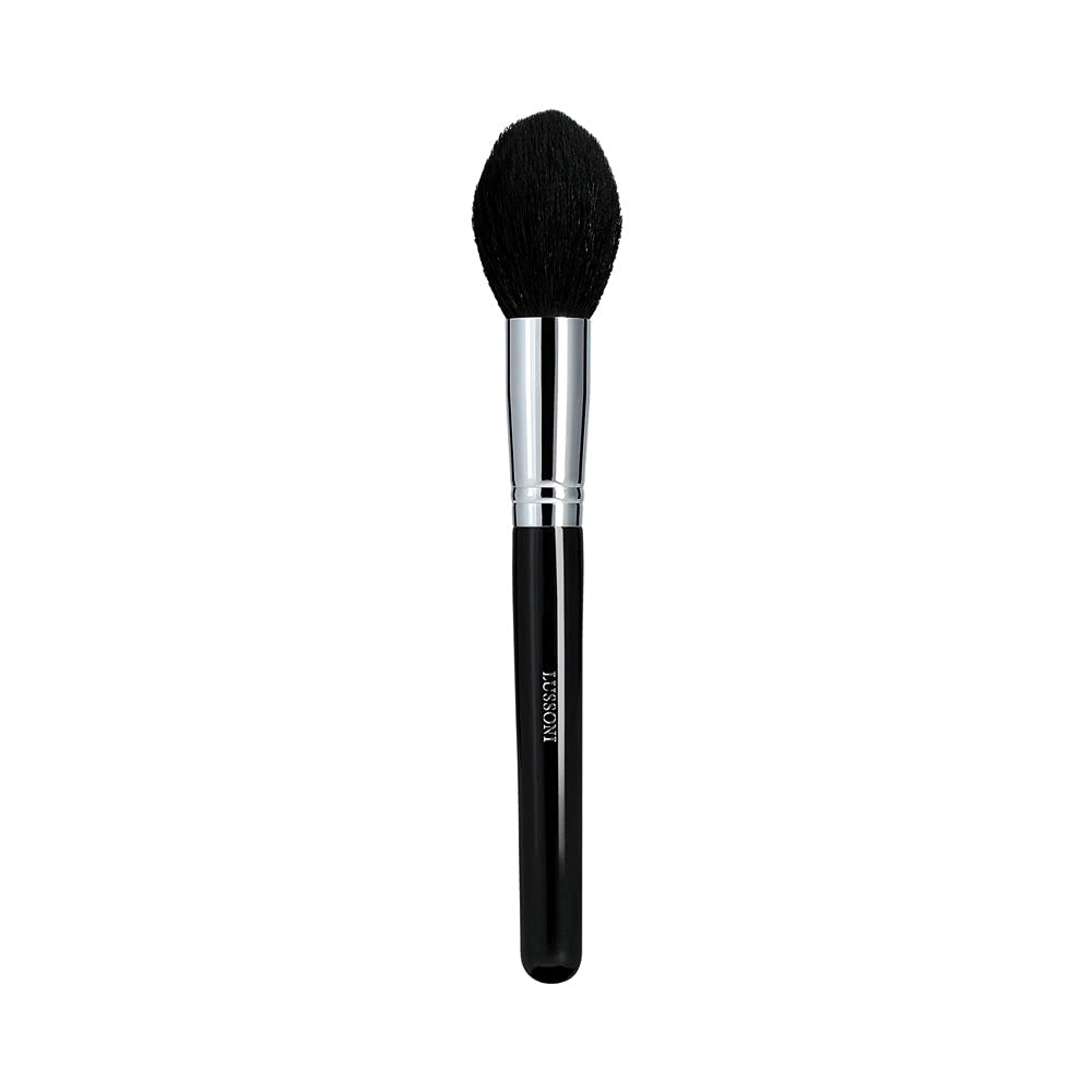 T4B Lussoni Pro 218 Professional Tapered Powder Makeup Brush for Applying Powders and Contouring with Easy to Clean Mixed Bristles Designed for Professional Use