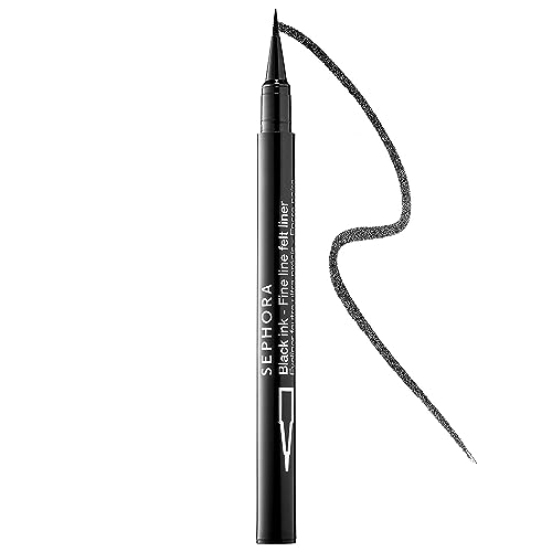 SEPHORA COLLECTION Fine Line Waterproof Felt Tip Liquid Eyeliner Black