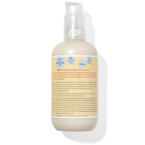 California Baby Calendula Lotion | 100% Plant-Based Moisturizer | Lavender Baby Lotion | Face Moisturizer For Dry Skin | Hypoallergenic | 8.5 oz.