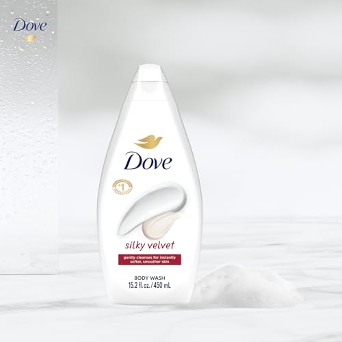 Dove Body Wash, Silky Velvet 2-Pack – Luxurious Moisturizing Cleanser for Smooth, Soft Skin, 15.22 Oz Ea