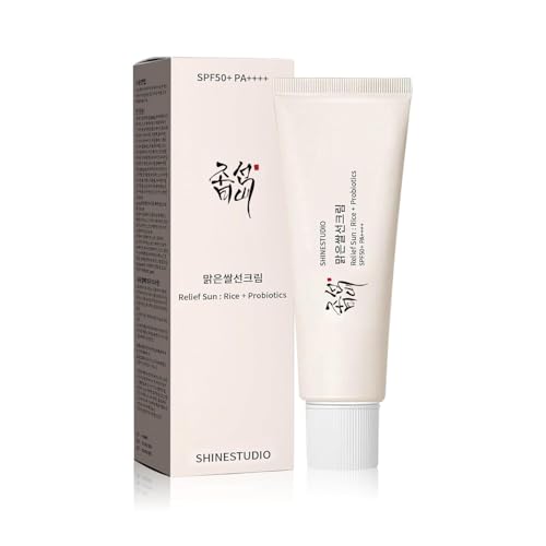 Relief Sun Organic sunscreen SPF50,+++++PA++ Rice and Probiotics | Korean Skin Care Solution for All Skin Types | Nourishing Skin Protection and UV Defense 50ml (1PCS)