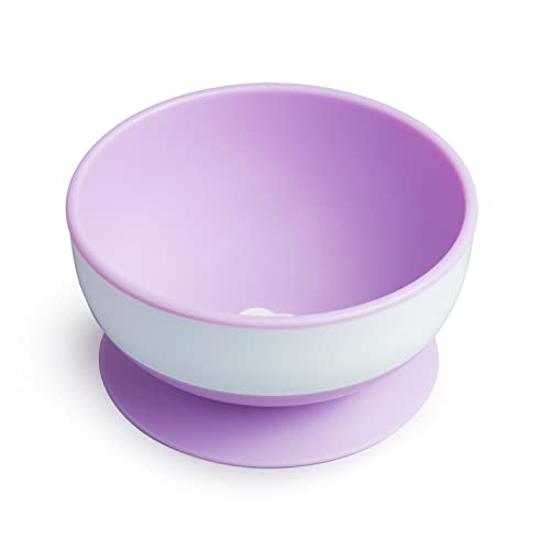 Munchkin Stay Put Suction Bowls for Baby and Toddler, 3 Pack, Blue/Green/Purple