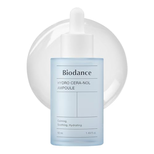 Biodance Hydro Cera-nol Ampoule, Intensive Moisturizing Serum, Deep Hydration & Soothing with Panthenol, Redness Reducing Serum, 1.69 fl. oz (50ml)