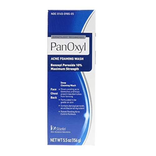 PanOxyl Foaming Acne Wash Maximum Strength 5.5 oz (Pack of 3)
