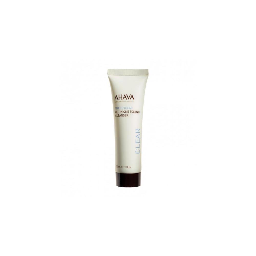 AHAVA All-In-One Toning Cleanser - Skin-Friendly, Soft, Water-Based Formula Gently Removes Dirt, Impurities & Makeup Including Eyes, Rebalances pH, Made with Our Signature Blend Osmoter, 1 fl.oz