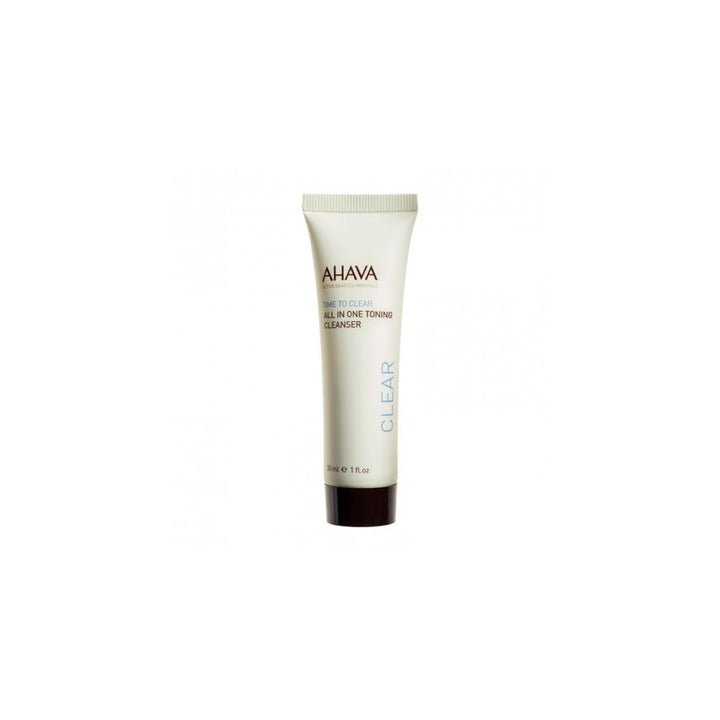 AHAVA All-In-One Toning Cleanser - Skin-Friendly, Soft, Water-Based Formula Gently Removes Dirt, Impurities & Makeup Including Eyes, Rebalances pH, Made with Our Signature Blend Osmoter, 1 fl.oz