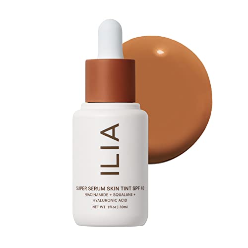 ILIA - Super Serum Skin Tint SPF 40 | Non-Comedogenic, Vegan, Lightweight to Help Against Blue Light, + Pollution while Hydrating, Smoothing, + Refining (Porto Covo ST15, 1 fl oz | 30 ml)