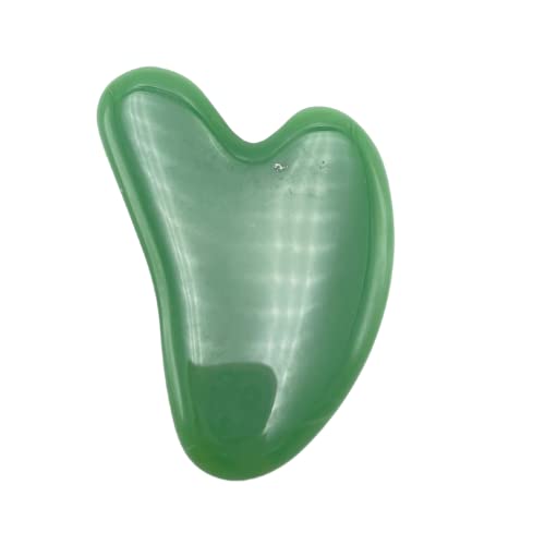 GEMSCITE | Gua Sha Stone | Face Manual Massage Tool Original |Green Jade | Scraping | Heart Shaped | for Body Skin Beauty Facial | Face Slimming - Wholesalegemshop