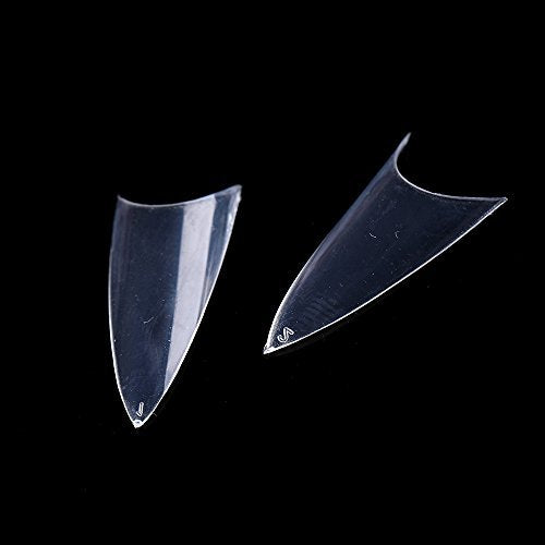 Yimart 500pcs Clear Sharp Ending Stiletto False Nail Tips