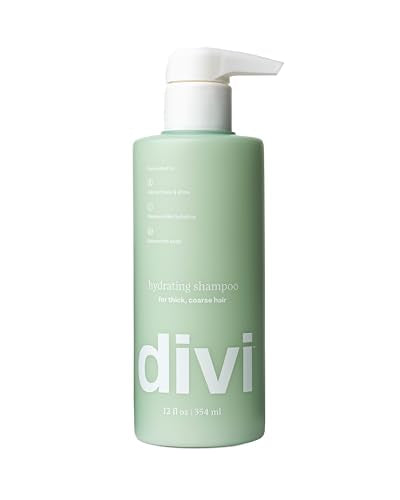 divi Hydrating Shampoo for Women and Men - Gently Cleanses and Removes Scalp Buildup - Hydrates, Strengthens, and Nourishes Hair - Vegan, Cruelty-Free, Paraben-Free, 12 Fl Oz