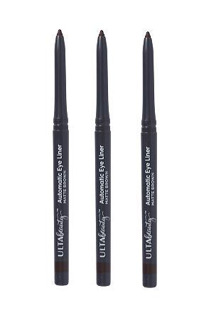 Ulta Beauty 3 Pack Automatic Eyeliner. Matte Brown. Size 0.01 oz.