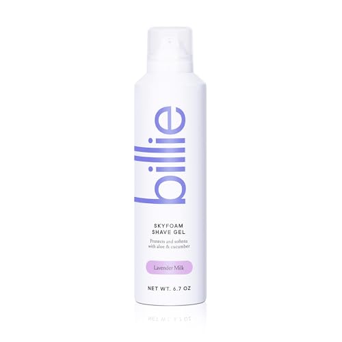 Billie SkyFoam Shave Gel - Lavender Milk Scent - Water-activated Foam - Made With Aloe & Cucumber - For A Close, Smooth Shave - 6.7 fl oz
