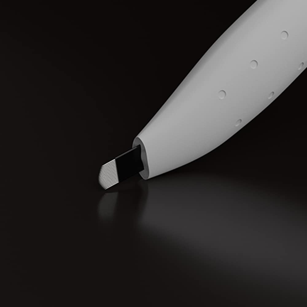 CHOOSE-IT 18U Microblading Disposable Pens Eyebrow Tattoo Manual Pen Microblading Supplies Permanent Makeup Needles Blades Disposable Sterile Microblades 10pcs/pack