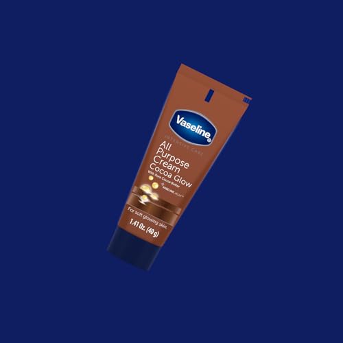 Vaseline All Purpose Cream Cocoa Glow, with Pure Cocoa Butter, 4-Pack, 1.41 FL Oz Each, 4 Tubes