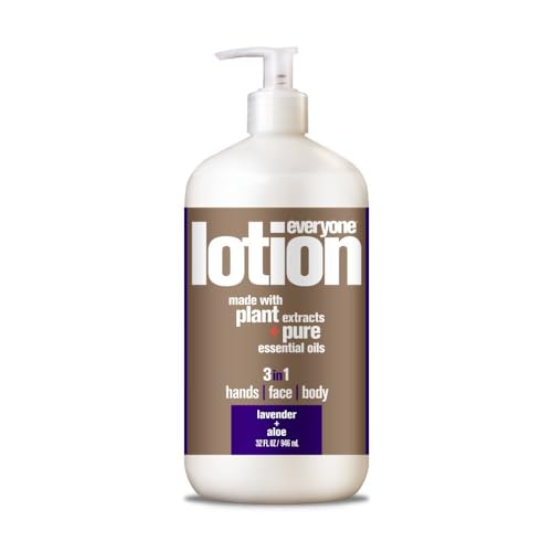 Everyone Nourishing Hand and Body Lotion, 32 Ounce (Pack of 1), Lavender and Aloe, Plant-Based Lotion with Pure Essential Oils, Coconut Oil, Aloe Vera and Vitamin E