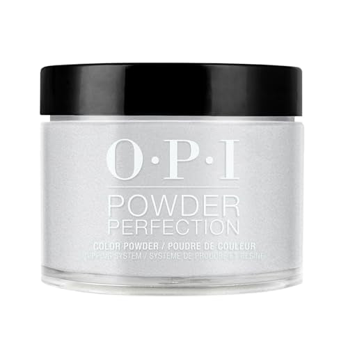 OPI Powder Perfection Cyber Dust | Opaque Bright Silver Glitter Nail Dipping Powder | Metallic Mega Mix Collection