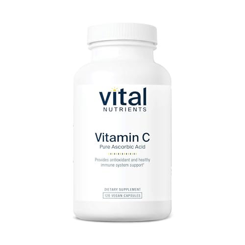 Vital Nutrients Vitamin C 1000mg (100% Pure Ascorbic Acid) | Vegan Antioxidant Supplement for Immune Support and Iron Absorption* | Gluten, Dairy and Soy Free | Non-GMO | 120 Capsules