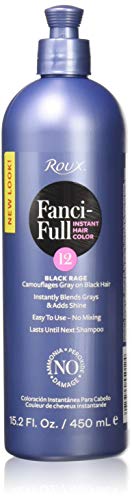 Roux Fanci-Full Instant Hair Color Rinse by Roux, Black Rage ,Temporarily Evens Tones, Blends Away Gray, 15.2 Oz