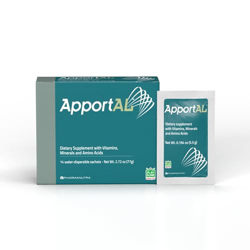 PHARMANUTRA ApportAL Multivitamin & Mineral Supplement – 19 Nutrients for Energy, Immunity & Muscle Recovery – with Sucrosomial Iron, Magnesium, Zinc, Selenium & Vitamins – 14 Sachets