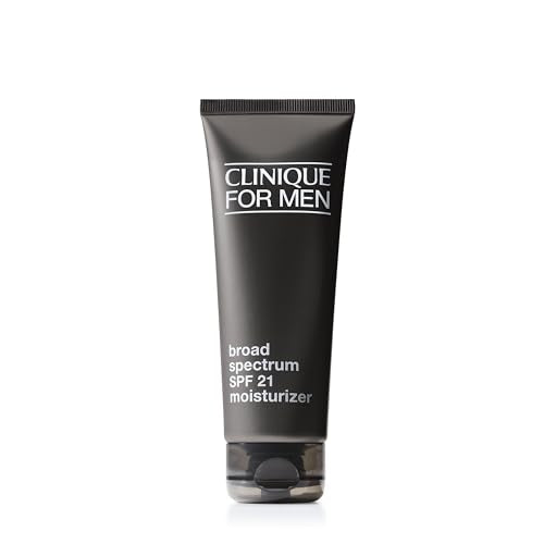 Clinique For Men Broad Spectrum SPF 21 Face Moisturizer | Oil Free Face Lotion With SPF | Hydrating + Protecting | For All Skin Types, 3.4 Fl Oz
