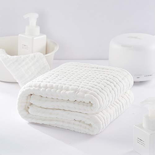 Yoofoss Hooded Baby Towels for Newborn 100% Muslin Cotton Baby Bath Towel with Hood for Babies, Infant, Toddler and Kids, Large 32x32Inch, Soft and Absorbent Newborn Essential