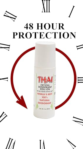 Thai Deodorant Stone Thai Crystal Mist Roll On Deodorant, 3 Oz