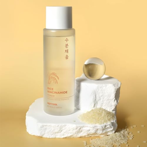 PRETTYSKIN Moisturizing Toner for Face-Non-Sticky, Calming- 8.45fl.oz (250ml) (Rice Niacinamide)