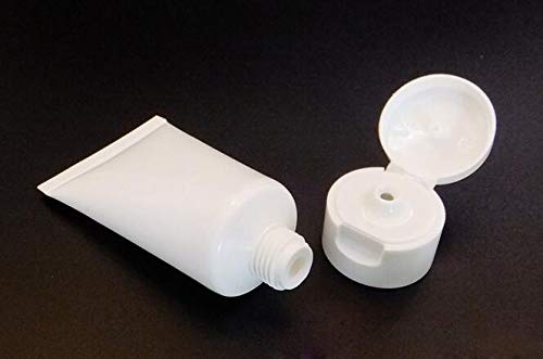 QUUPY 24PCS 20ML/0.68oz Empty Refillable Cosmetic Squeeze Tube Bottle Containers Jars Pot With Flip Cap For Makeup Shampoo Facial Cleanser Body Cream Shower Gel Liquids Lip Gloss(White)