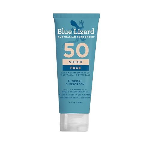 BLUE LIZARD Sheer Face Lotion - SPF 50+, 1.7 Oz
