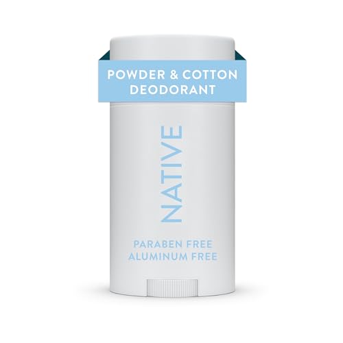 Native Deodorant | Natural Deodorant for Men, Aluminum Free with Baking Soda, Probiotics, Coconut Oil and Shea Butter | Powder & Cotton