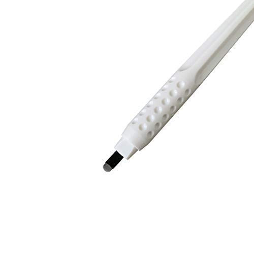 10pcs Disposable Microblading Manual Pen With Needle and Cap Permanent Makeup 20 U Blades 0.16MM,disposable blister package