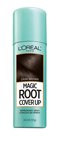 L'Oreal Paris Root Cover Up Temporary Gray Concealer Spray, Hair Color Spray with Filling & Thickening Coverage, Dark Brown, Packaging May Vary