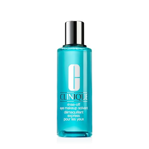 Clinique Rinse-Off Oil Free Eye Makeup Remover Solvent | Safe For Sensitive Skin, 4.2 Fl Oz