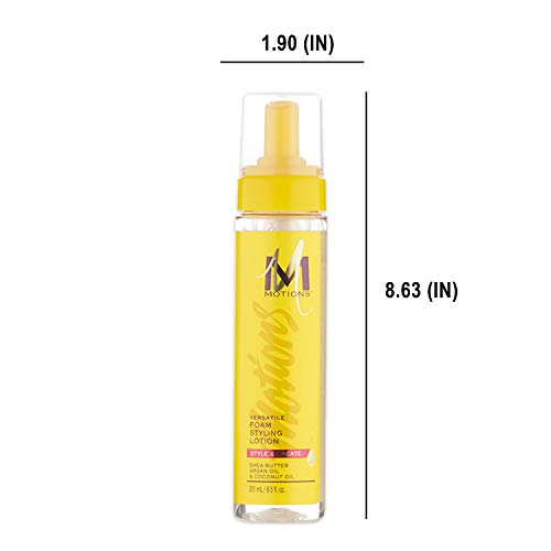 Motions Style and Create Versatile Foam Styling Lotion - For Use on All Hair Types, Lightweight Formula, Contains Shea Butter, Argan Oil, & Coconut Oil, 8.5 oz