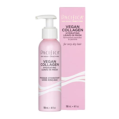 Pacifica Hair Mask - Vegan Collagen Hydrating Leave-In Repair Hair Mask Treatment -w/Ultra Restoring Peptides - for Very Dry Hair All Hair Types Clean Beauty Vegan & Cruelty-Free Dermatologist Tested