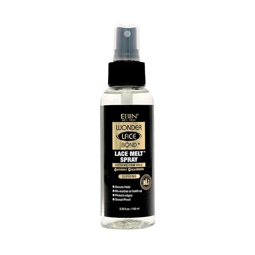 EBIN NEW YORK Wonder Lace Bond Lace Melt Spray - Extreme Firm Hold (Supreme) | Flawless,Natural, and Seamleass finish, No Reside, Long Lasting Formula with Protecting Edges, Perfect for wigs