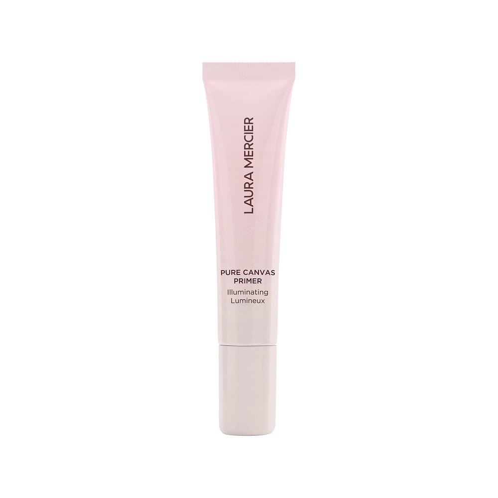 Laura Mercier Pure Canvas Primer Illuminating, Improves and Extends Wear of Makeup, Radiant Finish, Boosts Skin's Brightness, Evens Dark Spots and Discoloration, Travel Size