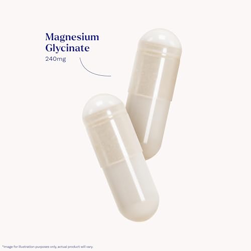 Natrol Magnesium Glycinate Supplements 240 mg - High Absorption - Calm Magnesium Glycinate for Sleep - 60 Capsules, 30 Day Supply