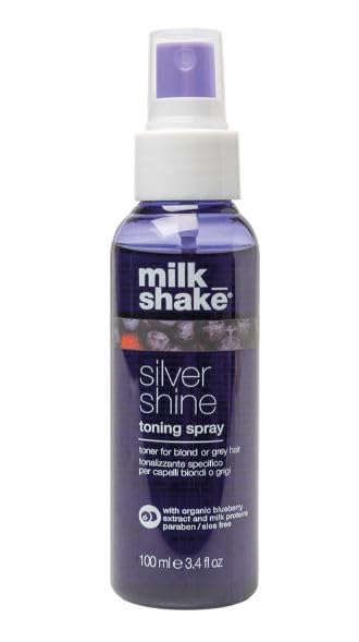 milk_shake Silver Shine Toning Spray - Platinum Hair Violet Pigment Spray | Counteracts Unwatneted Yellow/Golden Tones| Strengthens and Hydrates | 3.4 fl oz (100 ml)