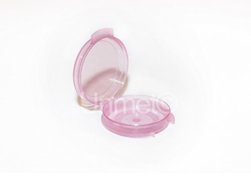 100 Pink 1/20 (0.05 oz) Small Mini Transparent Plastic Sample / Tester Containers - Can Be Used for Younique Makeup, Jewelry, Coins, and Much More! MADE IN THE USA